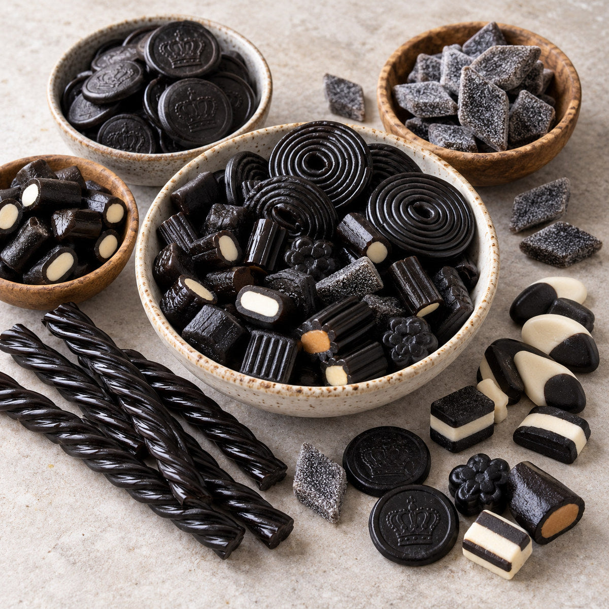Selection of liquorice from Pantry's Dutch and European range
