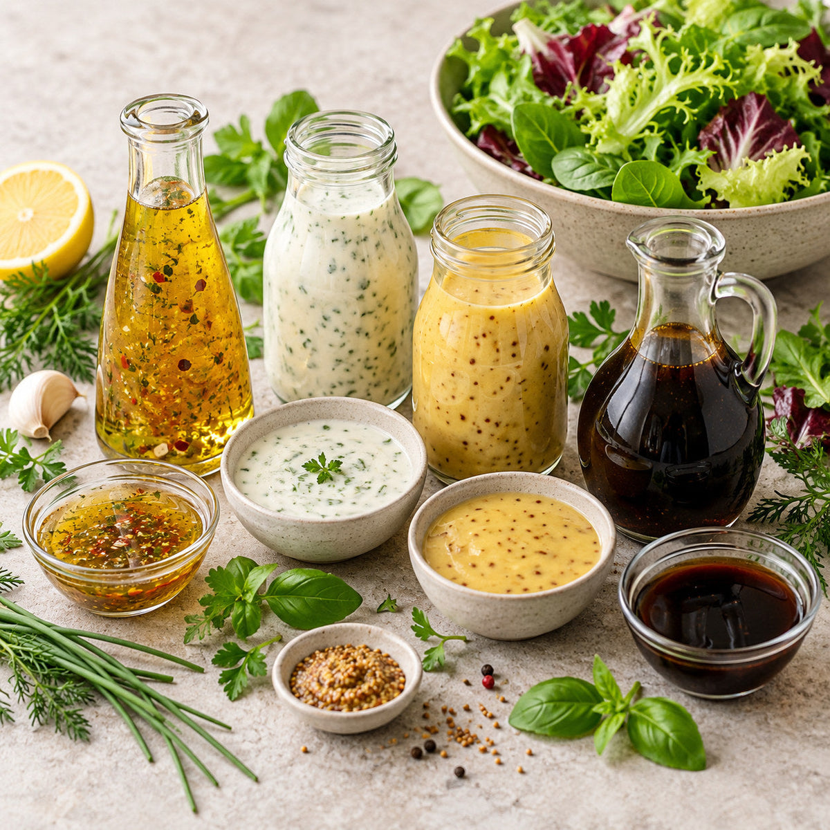Selection of salad dressings from Pantry's Dutch and European range
