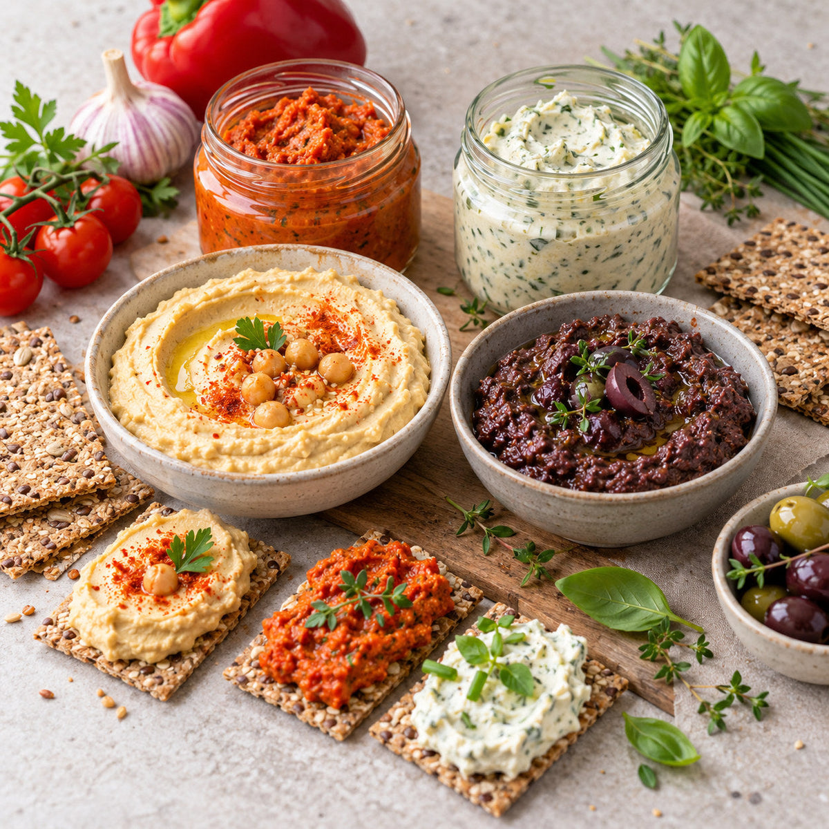 Selection of savoury spreads from Pantry's Dutch and European range