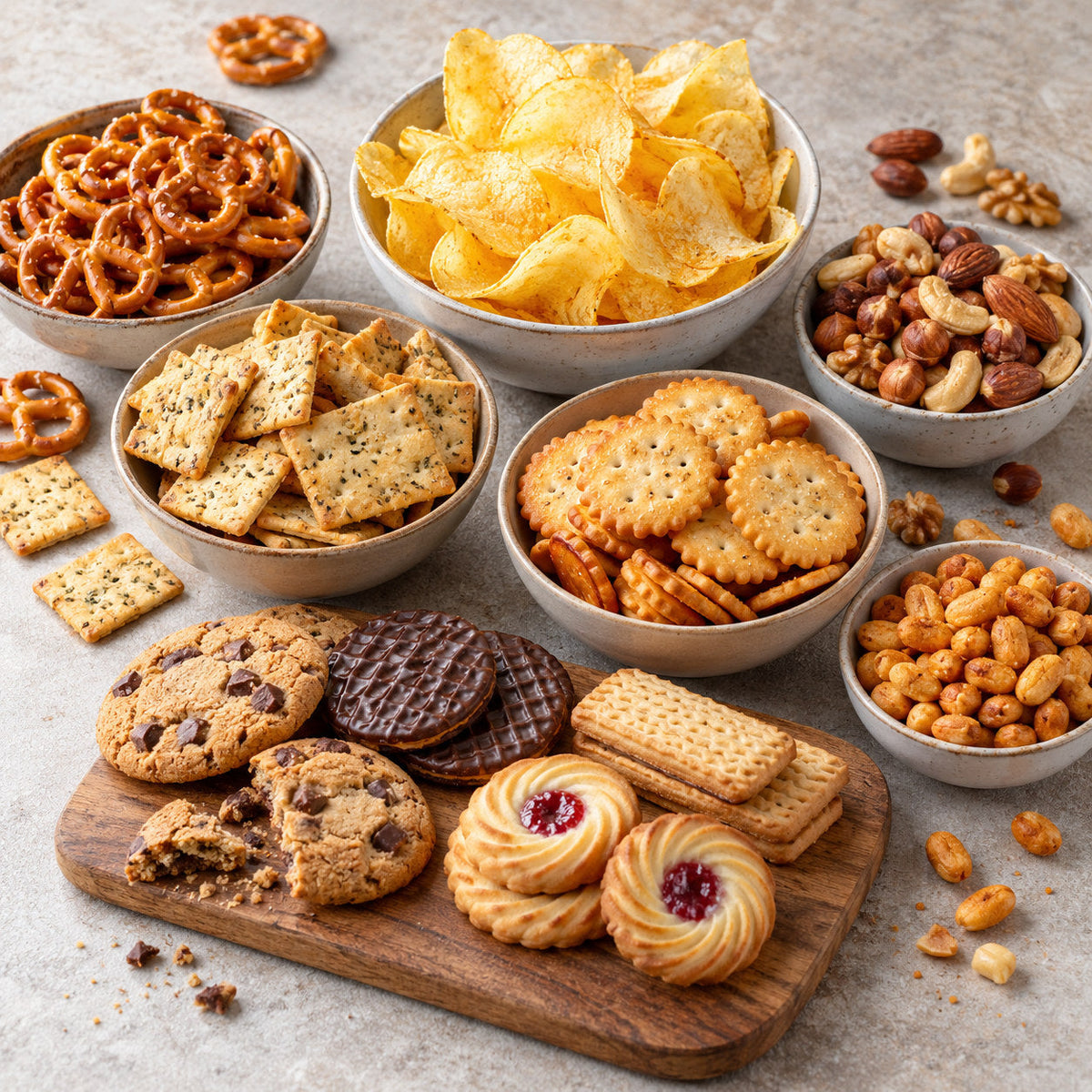 Selection of snacks & biscuits from Pantry's Dutch and European range