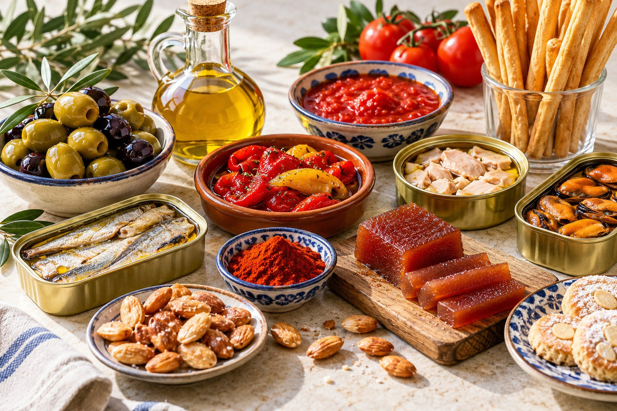 Selection of Spanish food and drinks available from Pantry