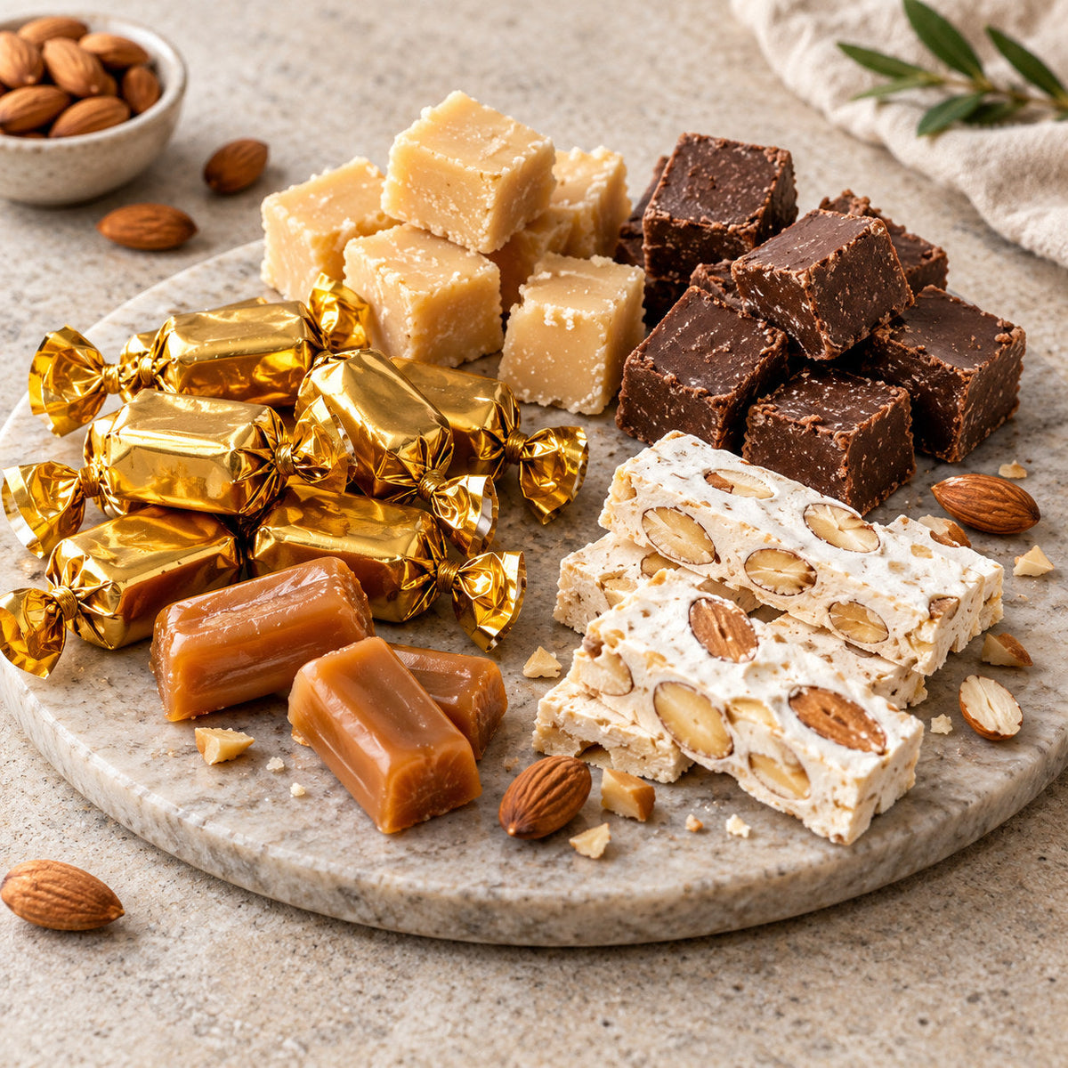 Selection of toffee, fudge & nougat from Pantry's Dutch and European range