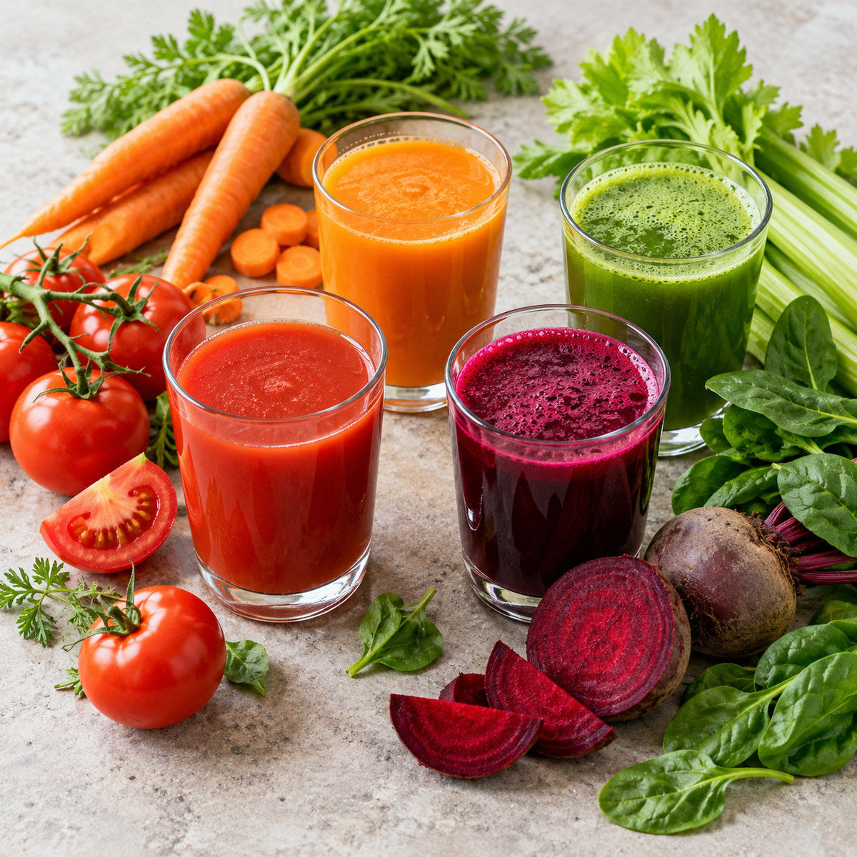 Selection of vegetable juice from Pantry's Dutch and European range