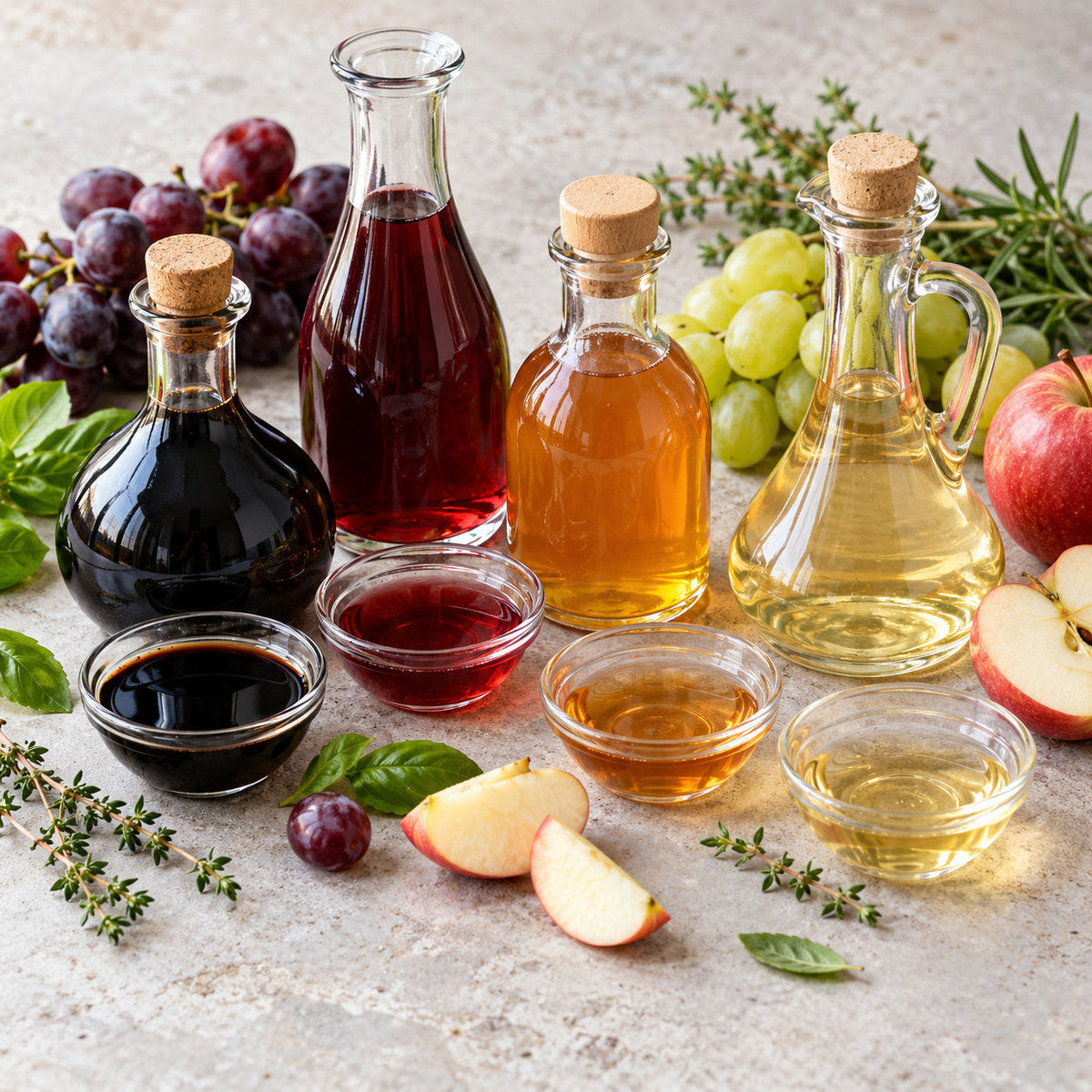 Selection of vinegars from Pantry's Dutch and European range