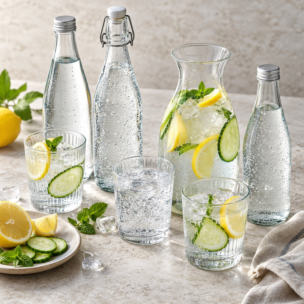 Selection of water from Pantry's Dutch and European range