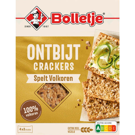 Bolletje Breakfast Crackers Spelt Whole Wheat, 240g