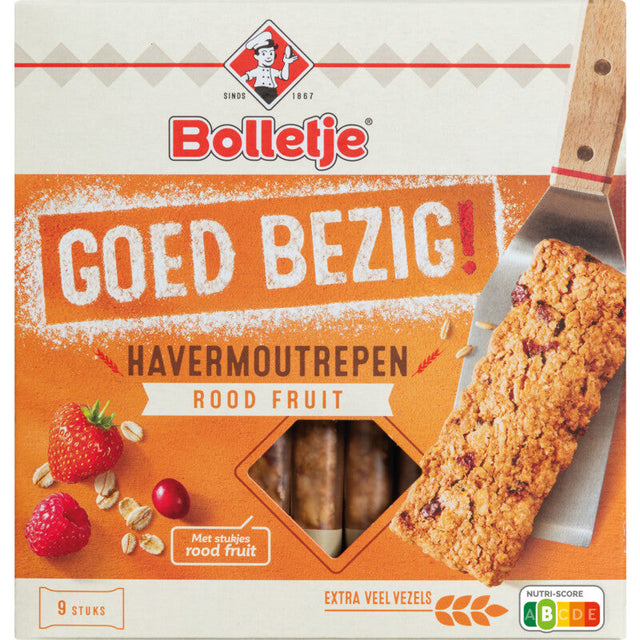Bolletje Goed Bezig Oatmeal Bars Red fruit - Worldwide Delivery - Order Online