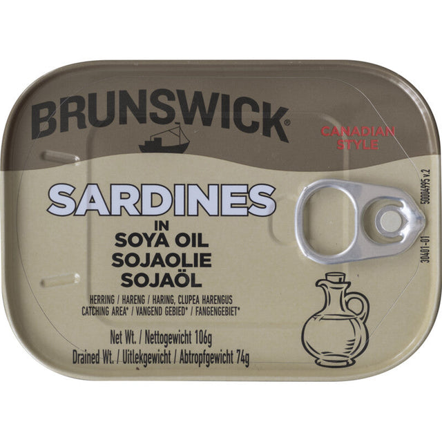 Brunswick Sardines in Soy Oil - Worldwide Delivery - Order Online