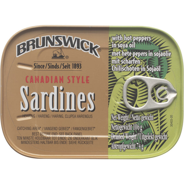Brunswick Sardines Hot Peppers - Worldwide Delivery - Order Online