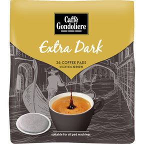 Caffe Gondoliere Extra Dark Roast Pads, 36 pads