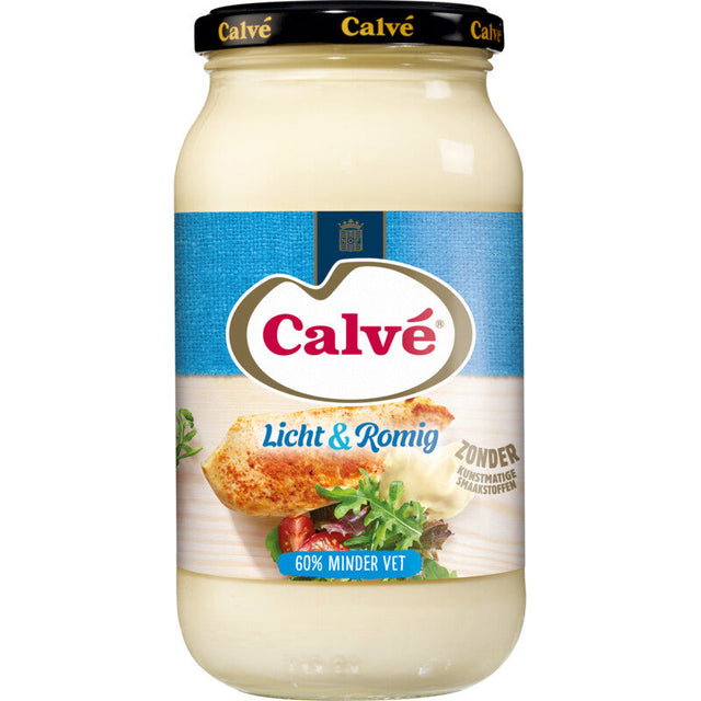 Calvé Mayonnaise Light & Creamy Sauce Jar, 450ml