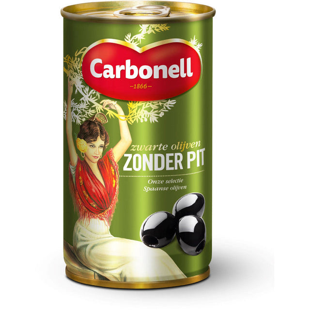 Carbonell Black Olives without Stone - Worldwide Delivery - Order Online