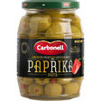 Carbonell Green Olives Stuffed with Paprika Paste - Worldwide Delivery - Order Online