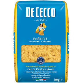 De Cecco Fusilli No. 34 Pasta, 500g