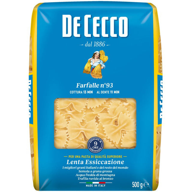De Cecco Farfalle No. 93 Pasta, 500g