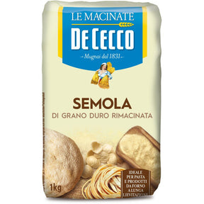 De Cecco Semola di Grano Duro Rimacinata Semolina flour, 1kg