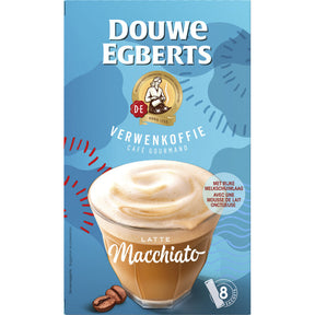 Douwe Egberts Verwenkoffie Latte Macchiato Instant Coffee, 8 packs