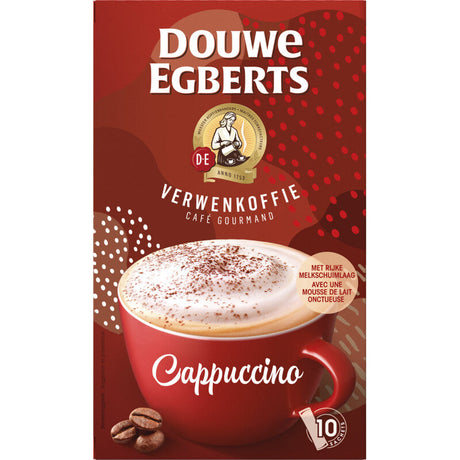 Douwe Egberts Verwenkoffie Cappuccino Instant Coffee, 10 packs
