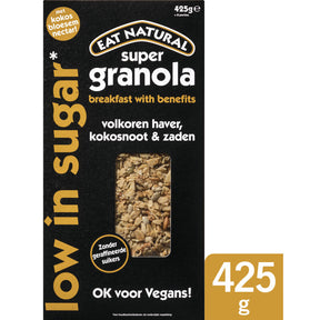 Eat Natural Super Granola Low in Sugar - Worldwide Delivery - Order Online
