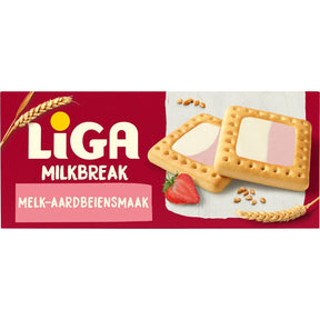 Liga Milkbreak Biscuits Duo Milk-Strawberry - Worldwide Delivery - Order Online