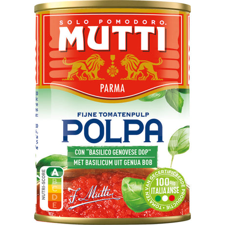 Mutti Polpa au Basilic - Worldwide Delivery - Order Online
