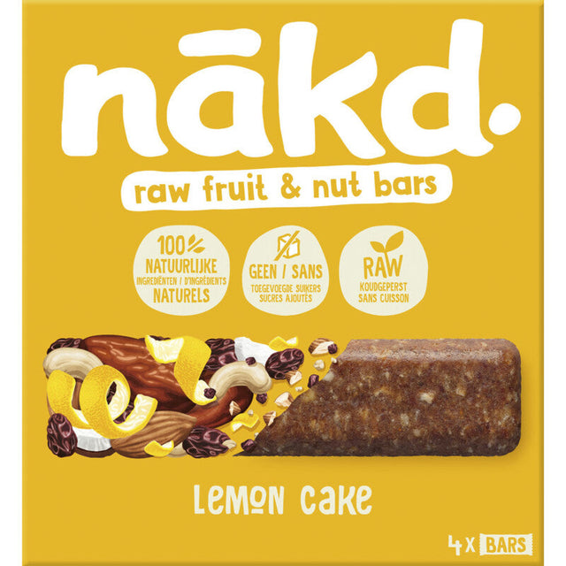 Nakd Lemon Cake Fruit Bar with Nuts - Worldwide Delivery - Order Online