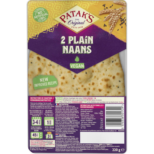 Patak's Naan Plain - Worldwide Delivery - Order Online