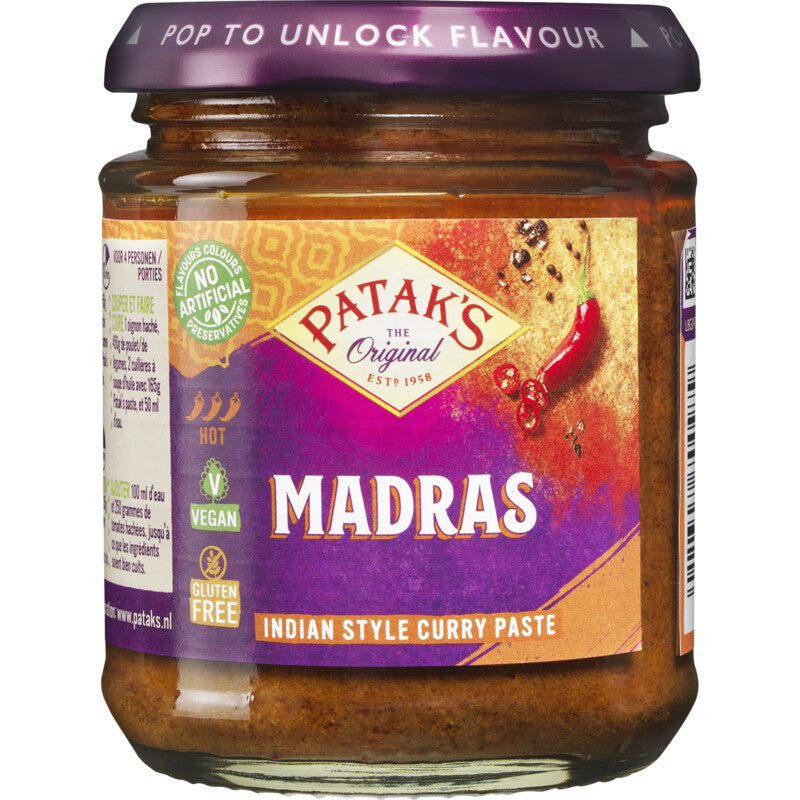 Patak's Spice Paste Madras - Worldwide Delivery - Order Online