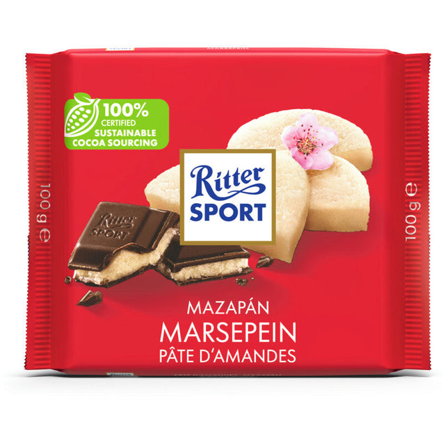 Ritter Sport Tablet Marzipan Chocolate, 100g