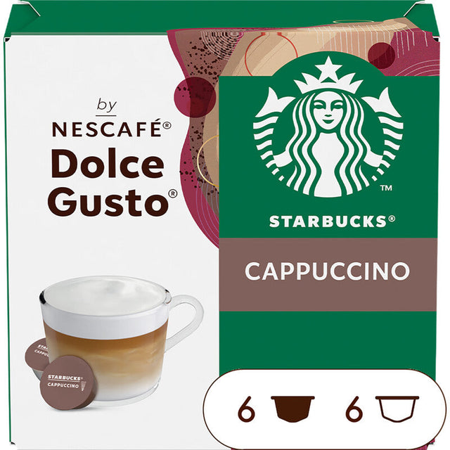 Starbucks Dolce Gusto Cappuccino Coffee Capsules - Worldwide Delivery - Order Online