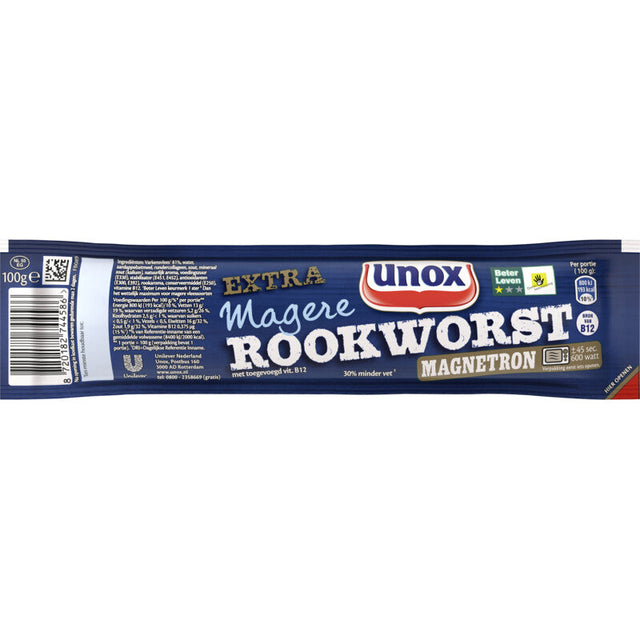 Unox Microwave Lean Smoked Sausage, 100g