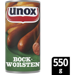Unox Canned Bockworsten Frankfurter sausages, 550g