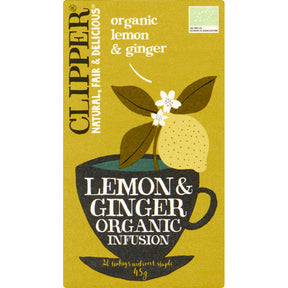 Clipper Organic Lemon & Ginger Tea - Worldwide Delivery - Order Online
