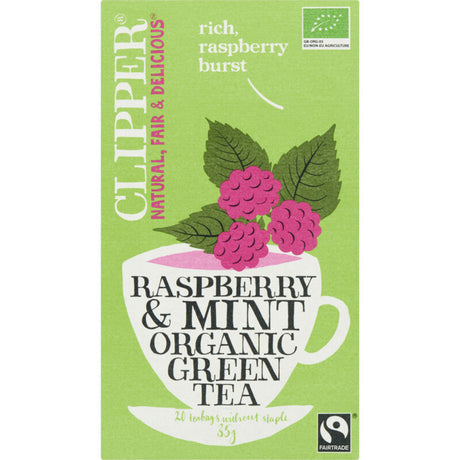 Clipper Organic Green Tea Raspberry-mint - Worldwide Delivery - Order Online