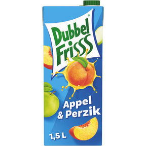 DubbelFrisss Apple & Peach Fruit drink, 1.5l