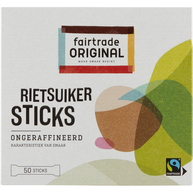 Fairtrade Original Raw Cane Sugar Sticks, 200g