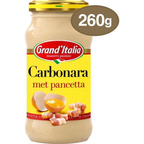Grand'Italia Carbonara with Bacon and Cheese Jar - Worldwide Delivery - Order Online