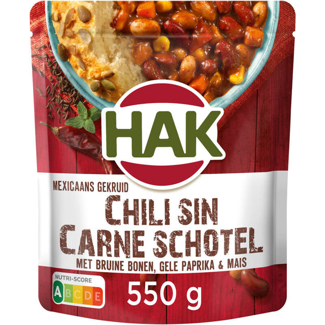 Hak Bean Dishes Chili sin Carne Beans, 550g