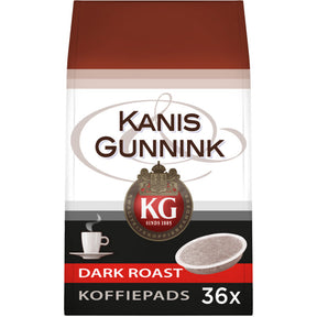 Kanis & Gunnink Dark Roast Coffee Pads, 36 pads