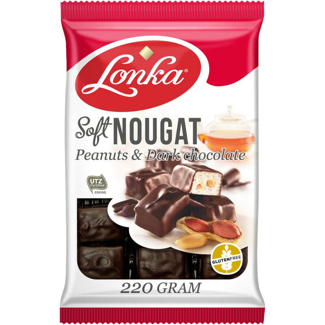 Lonka Soft Nougat Peanut Pure Toffee and fudge, 220g