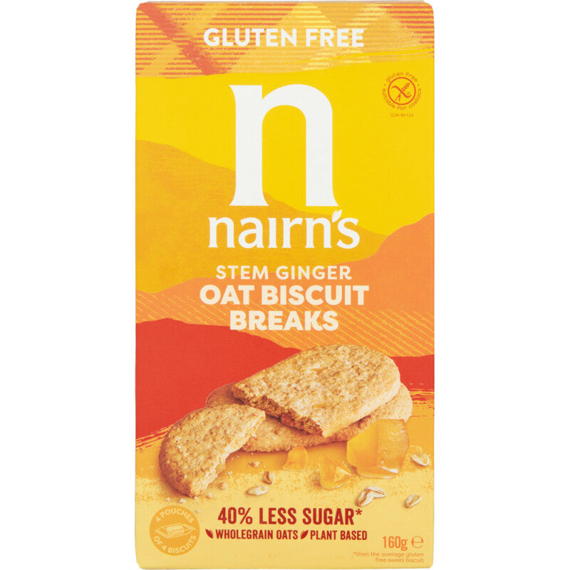 Nairn's Biscuit Breaks Oats Ginger Gluten Free - Worldwide Delivery - Order Online