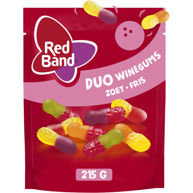 Red Band Duo Wine Gums Sweet and Fresh, 215g