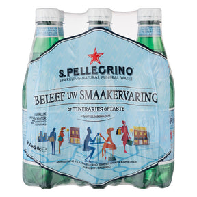 San Pellegrino Mineral Water Carbonated, 6 × 500ml