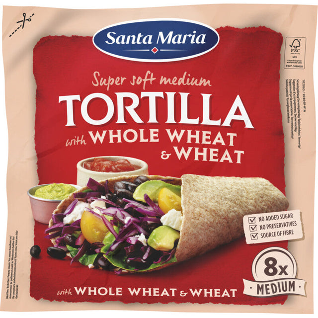 Santa Maria Whole Wheat Tortilla - Worldwide Delivery - Order Online