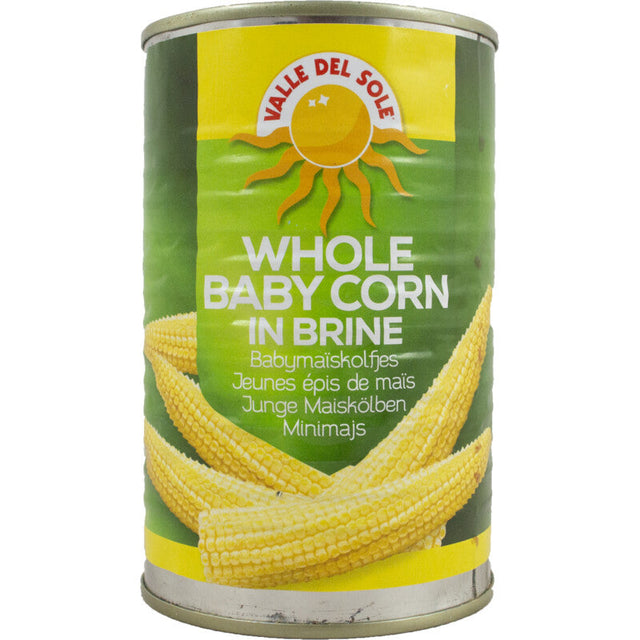 Valle del sole Baby Corn Sweetcorn, 425g