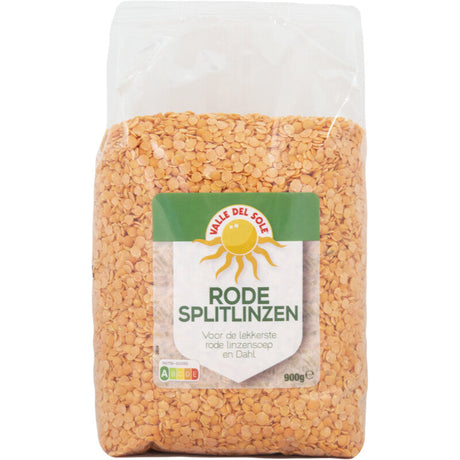 Valle del sole Red Split Lentils, 900g
