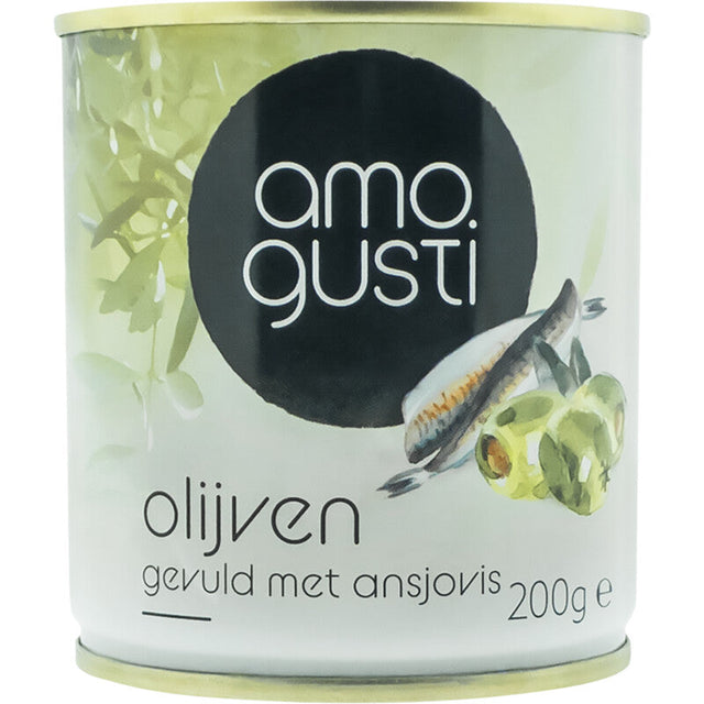 Amogusti Olives Filled with Anchovies 200g