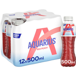 Aquarius Red peach zero sugar Energy drink 12 × 500ml