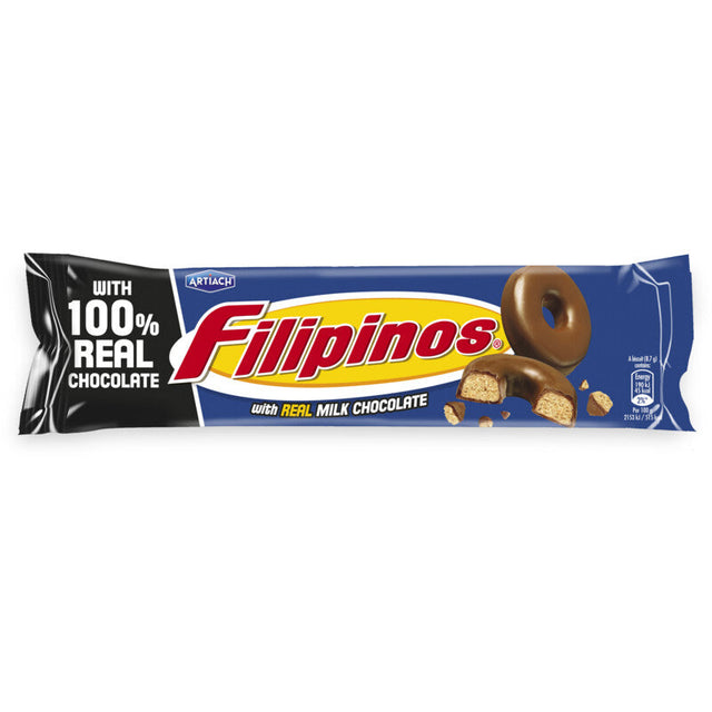Artiach Filipinos with real milk chocolate Biscuits 120g