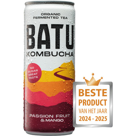 Batu Kombucha passion fruit & mango Iced tea 250ml
